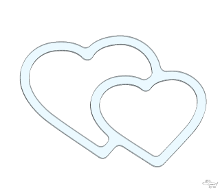 šablona miska 02 dvojsrdce